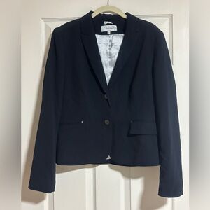 Calvin Klein Navy Blue Sz 12 Women’s Two Button Blazer